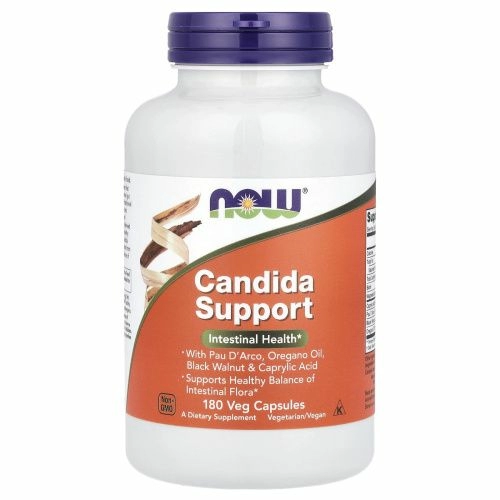 Now Foods, Candida Support, 180 капсул в растительной оболочке
