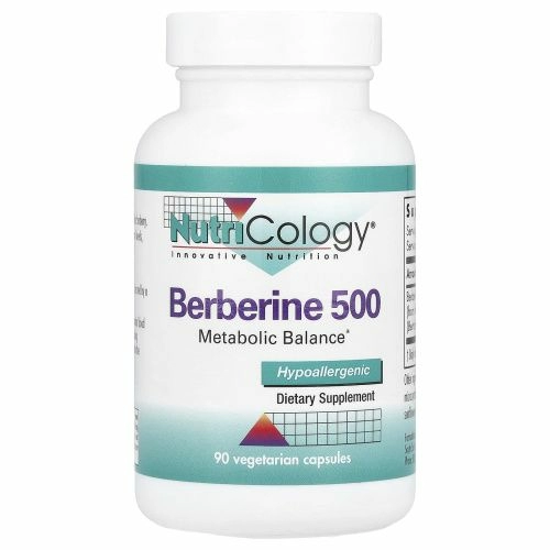 Nutricology, Берберин 500, 90 вегетарианских капсул