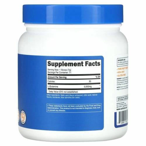 Nutricost, L-глютамин, голубая малина, 500 г (17,6 унции)