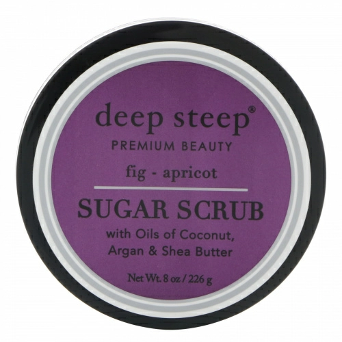 Deep Steep, Сахарный скраб, инжир - абрикос, 8 унц. (226 г)