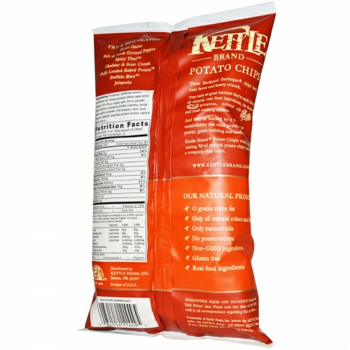 Kettle Foods, Картофельные чипсы со вкусом барбекю, 5 унций (142 г)