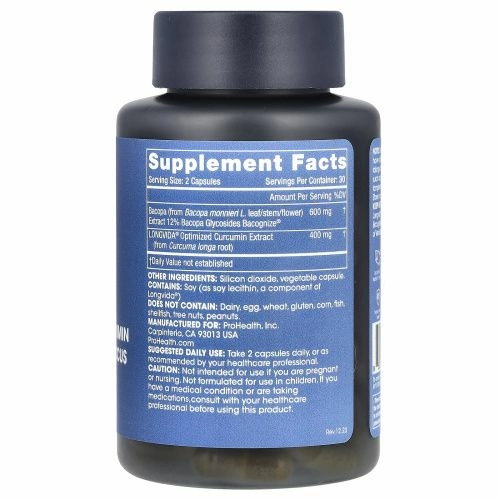 ProHealth Longevity, Optimized Curcumin, Brain and Focus, 60 капсул
