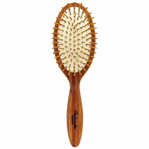 Fuchs Brushes, Расчески Ambassador, из бамбука, большая, овальная, деревянные колышки, 1 расческа