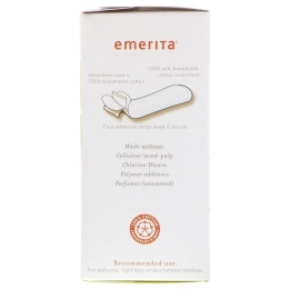 Emerita, Прокладки из натурального хлопка, классической формы, 30 шт.