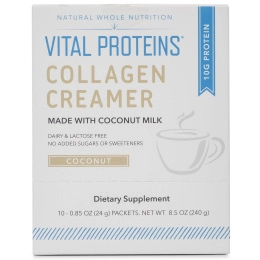 Vital Proteins, Сливки с коллагеном, Кокос, 10 пакетов, 0,85 унц. (24 г) в каждом
