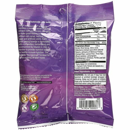 Zand, Naturals, бузина и цинк, сладкая бузина, 15 пастилок для горла
