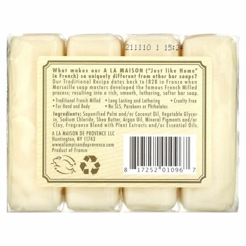 A La Maison de Provence, Мыло для рук & тела, Сладкий миндаль, 4 бруска по 3.5 унции