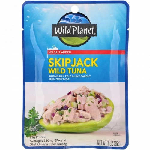 Wild Planet, Skipjack Дикий Тунец, 3 oz (85 g)