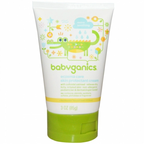 BabyGanics, Детский увлажняющий защитный крем против экземы для сухой кожи, 3 унции (85 г)