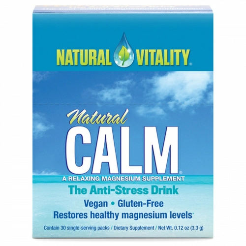Natural Vitality, Натуральное успокоительное, расслабляющая добавка с магнием, 30 отдельных пакетиков, 0,12 унций (3,3 г)