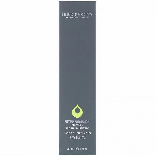 Juice Beauty, Phyto-Pigments, Flawless Serum Foundation, 17 Medium Tan, 1 fl oz (30 ml)