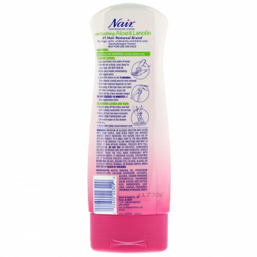 Nair , Лосьон для депиляции, со смягчающим эффектом алоэ и ланолином, 9 унций (255 г)