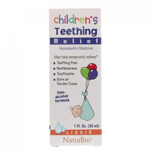 NatraBio Children's Teething Relief (Средство для снятия боли при прорезывании зубов у детей), 30 мл
