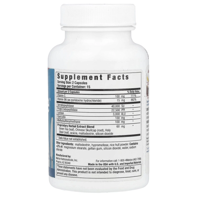 Naturally Vitamins, Histame, пищевая добавка от непереносимости пищевых продуктов, 30 капсул