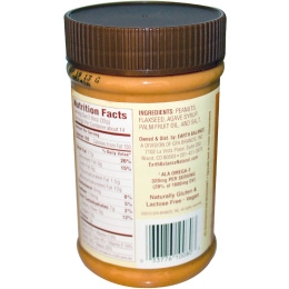 Earth Balance, Натуральное арахисовое масло с льняным семенем, густое, 16 унций (453 г)