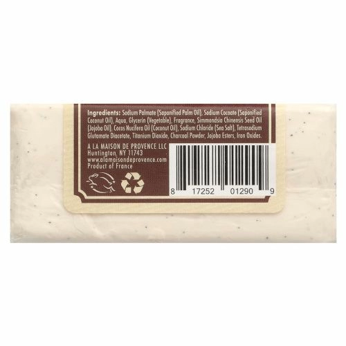 A La Maison de Provence, Кусоковое мыло для рук и тела, кокосовый уголь, 8,8 унц. (250 г)