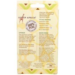 Out of Africa, Средства для кожи с маслом Ши, Крем для рук и гигиеническая помада, Тропическая ваниль, набор из 2 средств