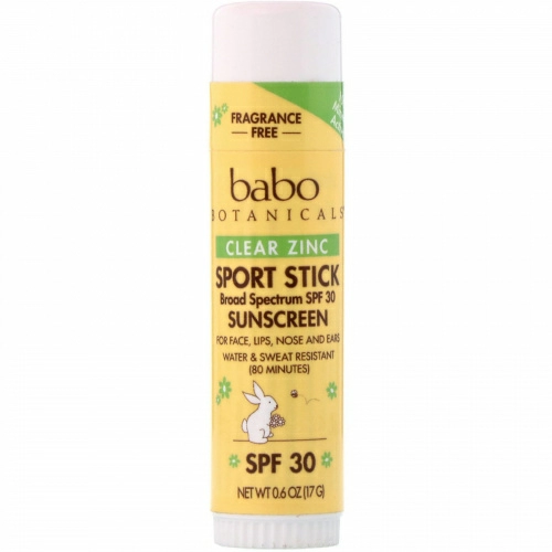 Babo Botanicals, Прозрачный солнцезащитный крем с цинком, SFP 30, без запаха, 17 мл (0.6 fl oz)