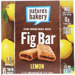 Nature's Bakery, Батончик из инжира, лимон, 6 двойных упаковок, по 2 унции каждый