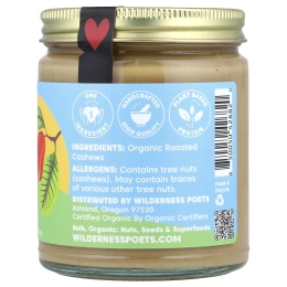 Wilderness Poets, органическая паста из обжаренных кешью, 227 г (8 унций)