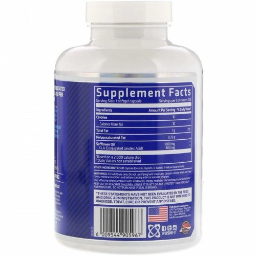 USN, CLA Pure 1000, 220 Softgel Capsules