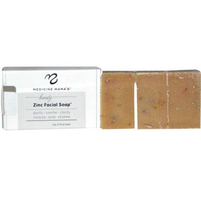 Medicine Mama's, Beauty Zinc Facial Soap, 3x1.25oz