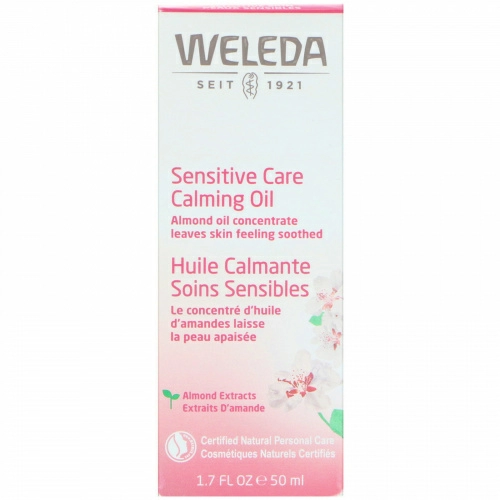Weleda, Успокаивающее масло для деликатного ухода, экстракты миндаля, для чувствительной кожи, 1,7 жидкой унции (50 мл)