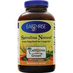 Earthrise, Спирулина натуральная 300 капсул