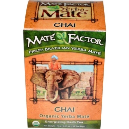 Mate Factor, Органический Yerba Mate, чай 20 чайных пакетиков, 2.47 унции (70 г)