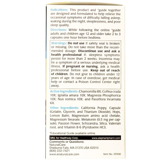 NaturalCare, Средство для улучшения сна SleepFix, 60 капсул