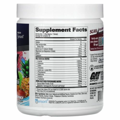 GAT, Фруктовый пунш Flexx EAAs + Hydration 345 грамм