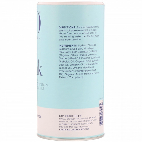 EO Products, Будьте здоровы, соль для ванны, эвкалипт и арника, 22 унции (623,7 г)