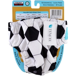 Charlie Banana, Многоразовый подгузник для плавания, футбольный узор, большого размера, 1 подгузник