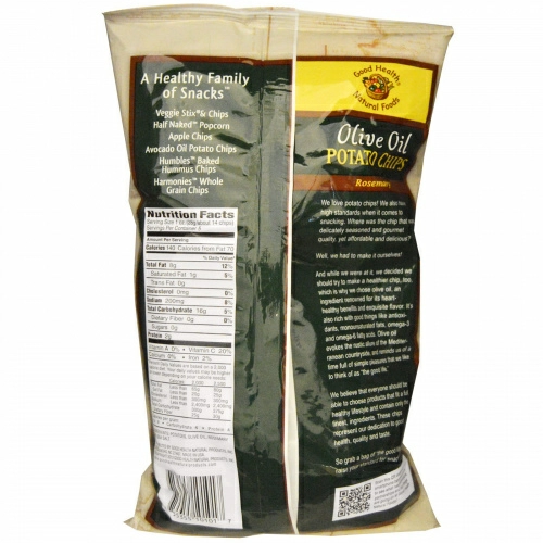 Good Health Natural Foods, Картофельные чипсы с оливковым маслом и розмарином, 5 унций (142 г)