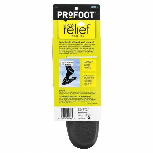 Profoot, Стельки для снятия стресса, мужские 8–13 лет, 1 пара