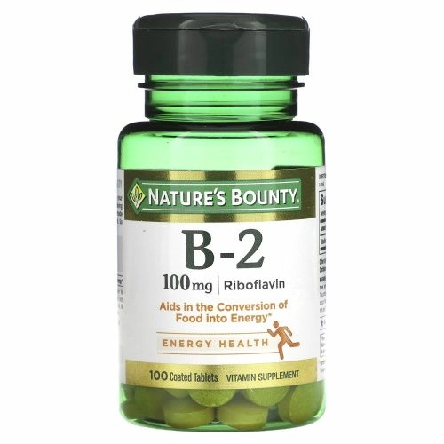 Nature's Bounty, Витамин B2, 100 мг, 100 таблеток, покрытых оболочкой