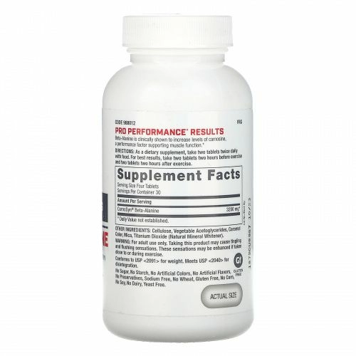 GNC Pro Performance, Beta-Alanine, 3200 mg, 120 Tablets