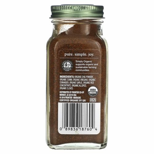 Simply Organic, Порошок чили, 2.89 унций (82 г)
