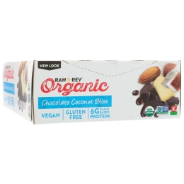 Raw Rev, Органический продукт, Шоколадное кокосовое блаженство, 12 батончиков, 1,8 унц. (51 г) в каждом