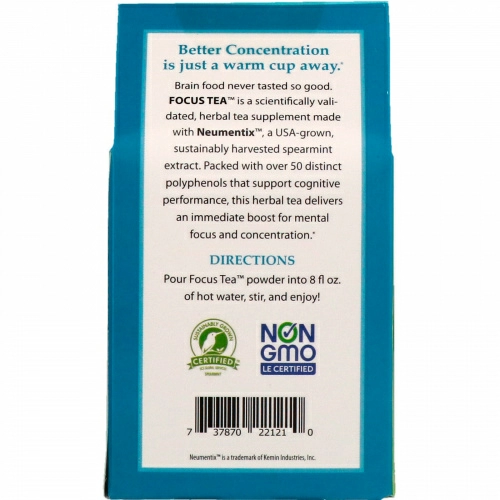 Life Extension, Neumentix, Focus Tea, Spearmint, 14 Stick Packs