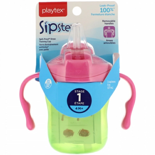 Playtex Baby, Sipsters, чашка для обучения, для малышей от 4 месяцев, 1 шт., 6 унц. (177 мл)
