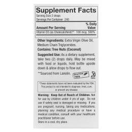 Nature's Answer, Витамин D3, капли, 4000 МЕ, 0,5 жидких унций (15 мл)