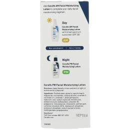 CeraVe, PM Увлажняющий лосьон для лица, 3 жидкие унции (89 мл)
