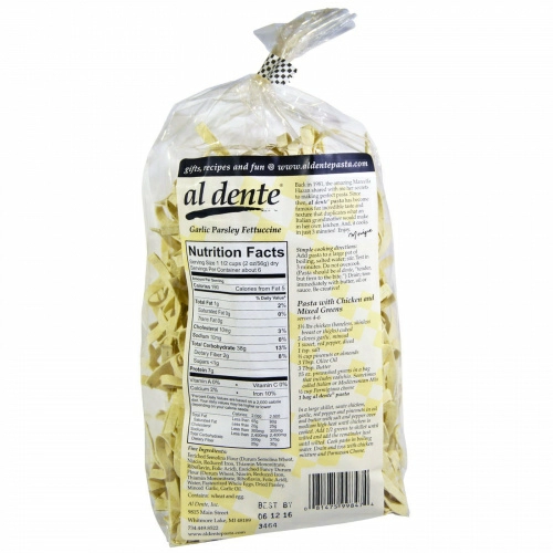 Al Dente Pasta, Garlic Parsley Fettuccine, 12 oz (341 g)