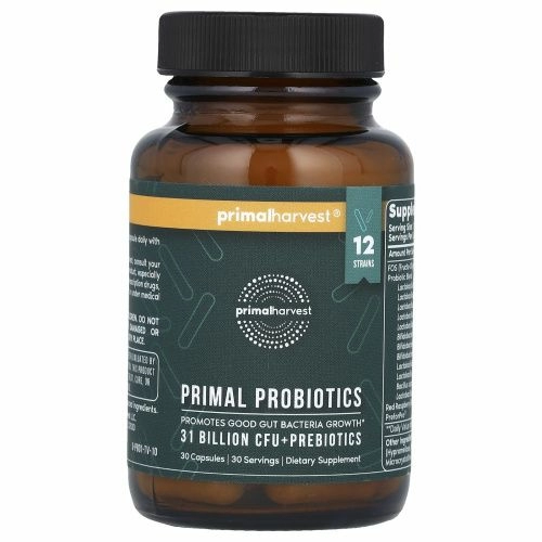 Primal Harvest, Primal, пробиотики, 31 млрд КОЕ, 30 капсул
