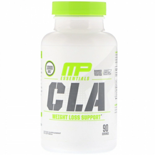 MusclePharm, Essentials, CLA, 1000 мг, 90 мягких таблеток