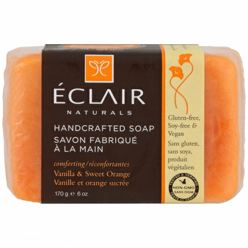 Eclair Naturals, Мыло ручной работы, ваниль и сладкий апельсин, 170 г (6 унций)
