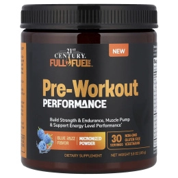 21st Century, Full Fuel 365™, предтренировочный комплекс, со вкусом голубой малины, 165 г (5,8 унции)