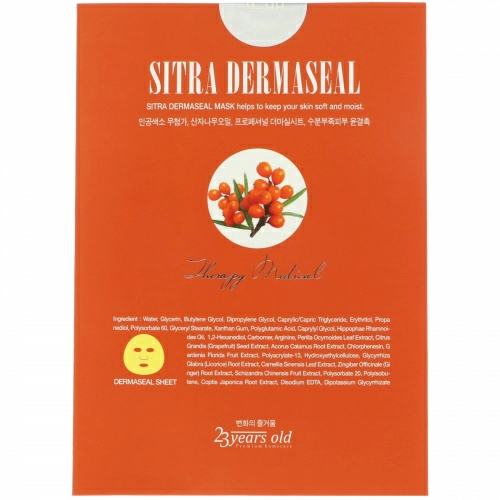 23 Years Old, Маска Sitra Dermaseal, 1 Маска, 30 г