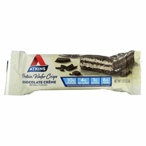 Atkins, Белковые Вафли Хрустящая Закуска Шоколадный Крем 5 батончиков